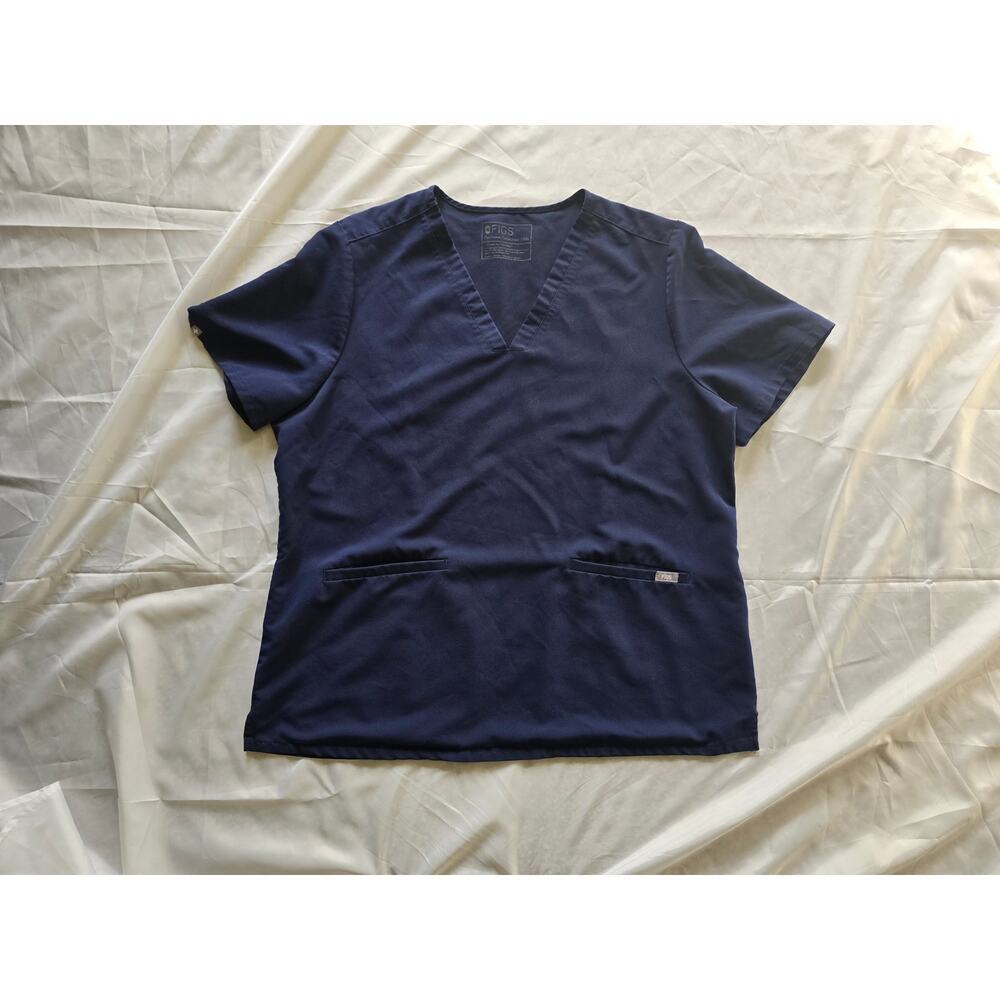 FIGS Casma Scrub Top Navy Blue Women’s Stretch Medical Uniform XXL